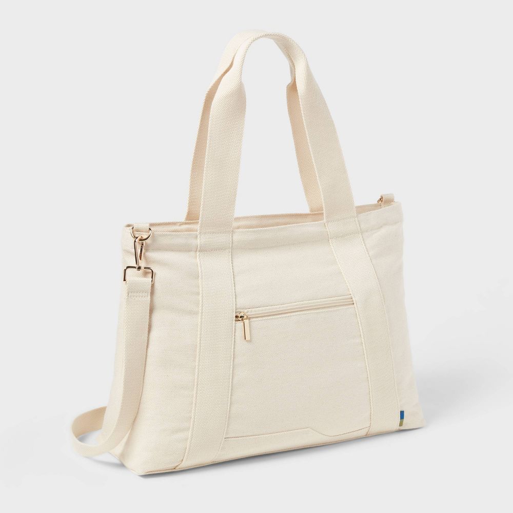 Solid Canvas School Tote Bag - Open Story