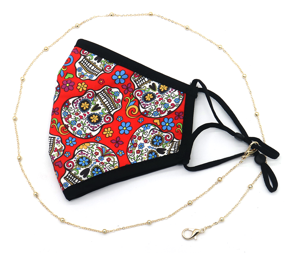 14K Gold Plated Bead Mask Holder