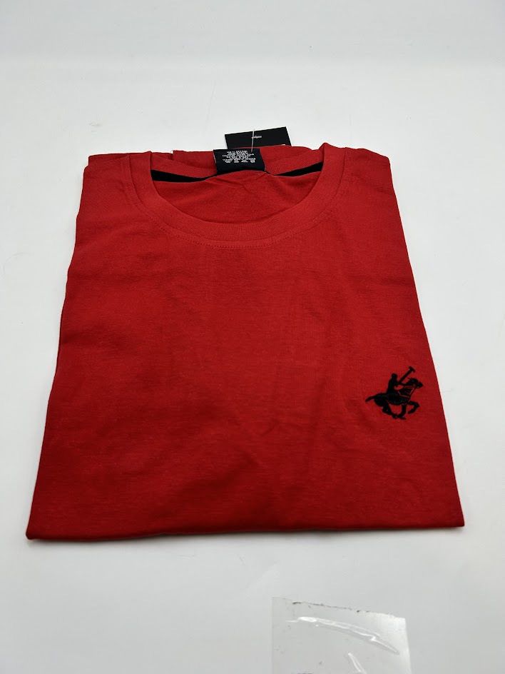 PACIFIC POLO CLUB MEN'S SHORT SLEEVE WITH T-SHIRT - SIZE: MEN XL - RED - New