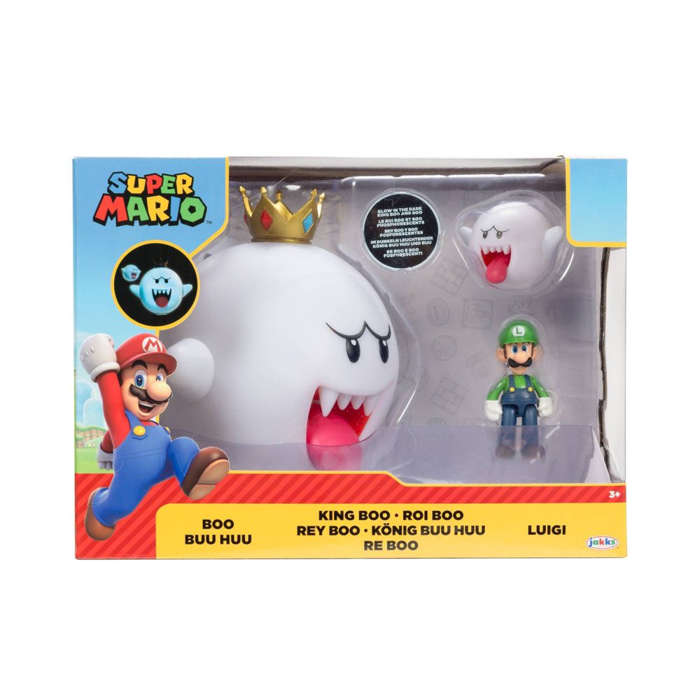 3-Piece Nintendo King Boo with Luigi Action Figure Set