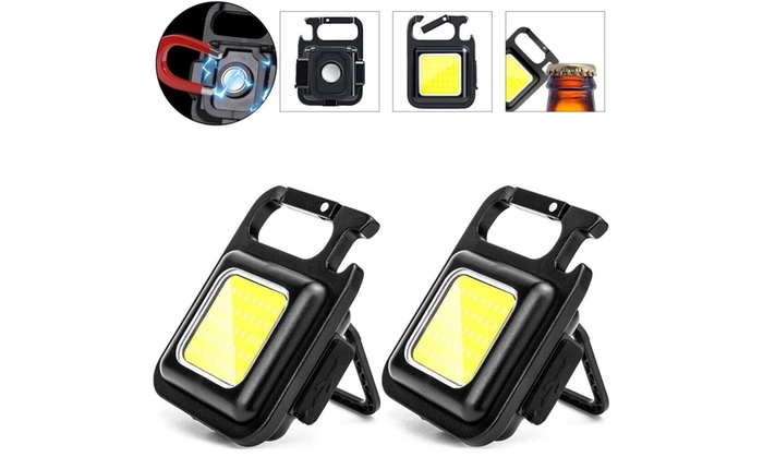 Everlast Mini LED Flashlight Portable Keychain COB Rechargeable Light