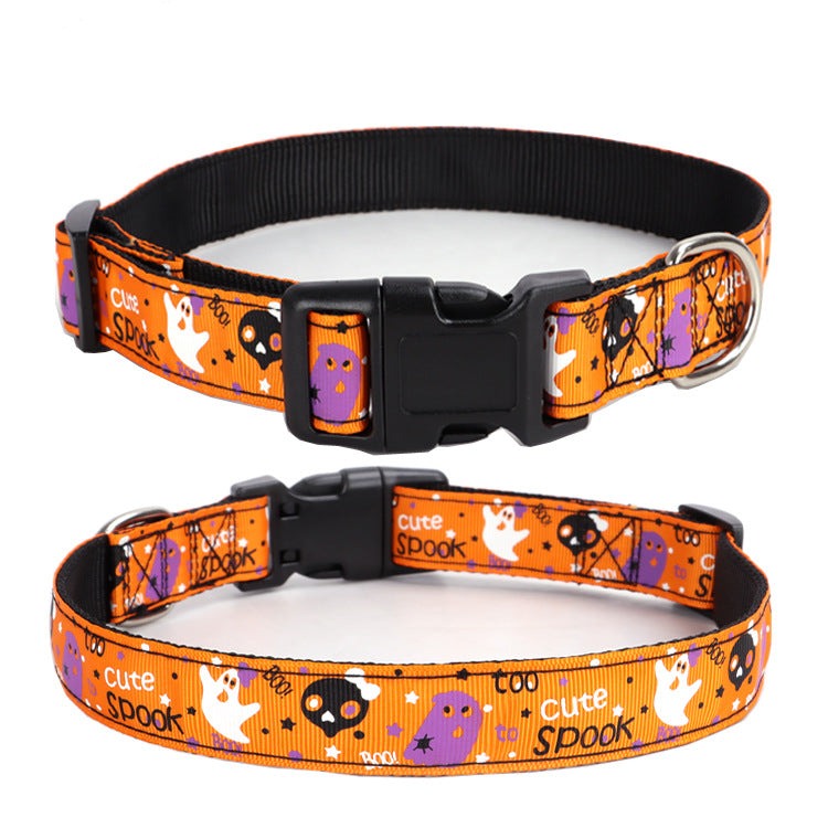 Adjustable Nylon Halloween Dog Collars Heavy Duty Soft Ethnic Style Collar