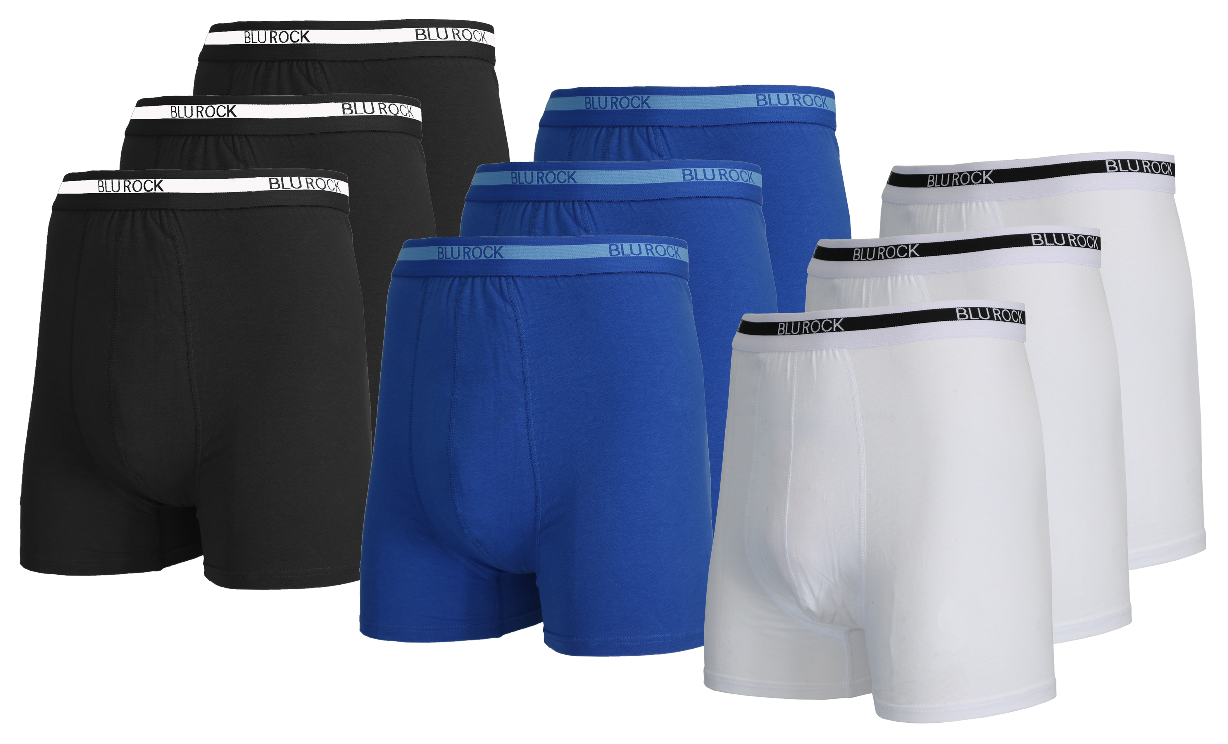 9-Pack Men's Stretch Cotton Boxer Briefs (Sizes, S-2XL)