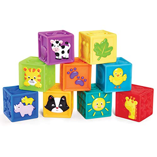 Kidoozie Squeak 'n Stack Blocks Baby Activity Toy for Early Learning