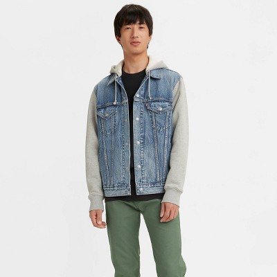 Levi's Men's Hybrid Hoodie V Trucker Jacket - Blue M