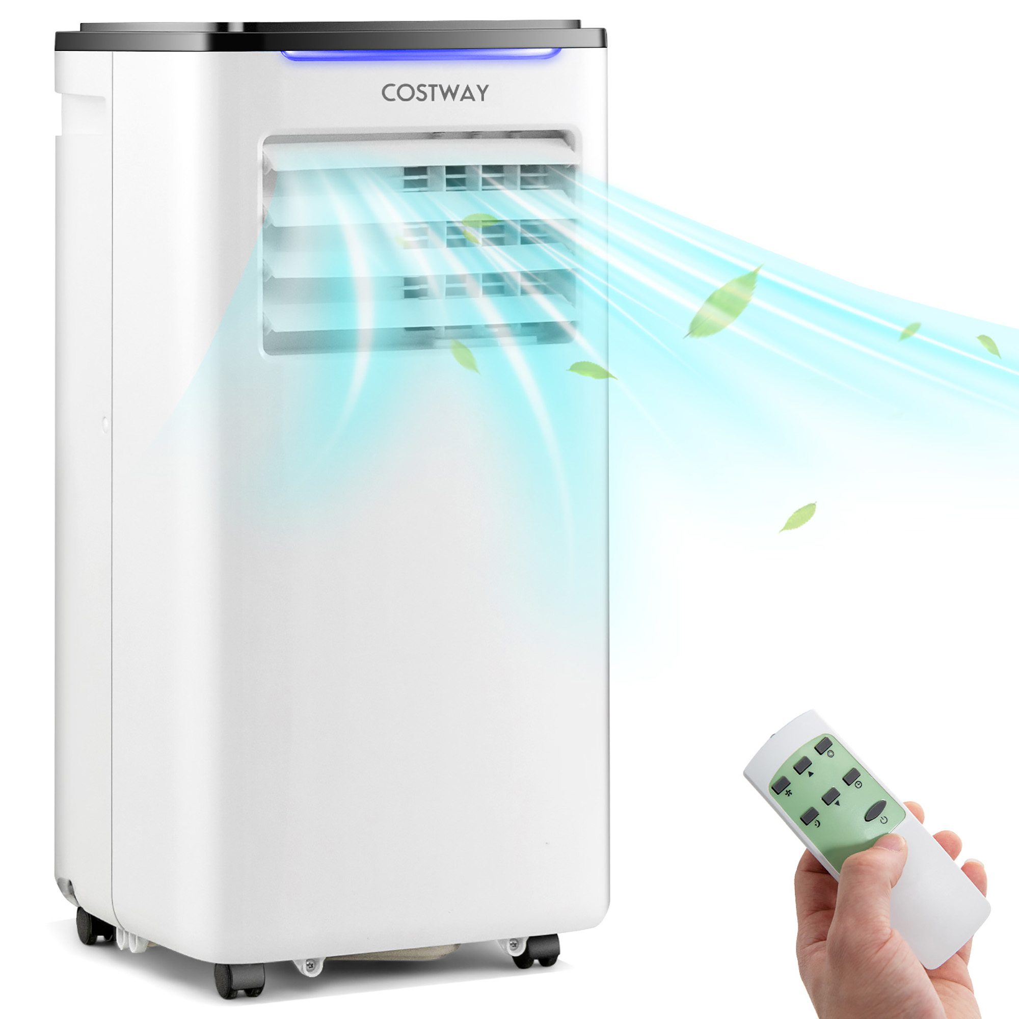 Costway 5200 BTU (8000 BTU ASHRAE) Portable Air Conditioner 3-in-1 AC Unit w/ Cool Dehum Fan Sleep Mode
