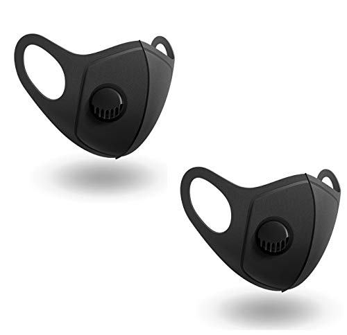 Black Face Mask with Filter- 2 or 4-Pack
