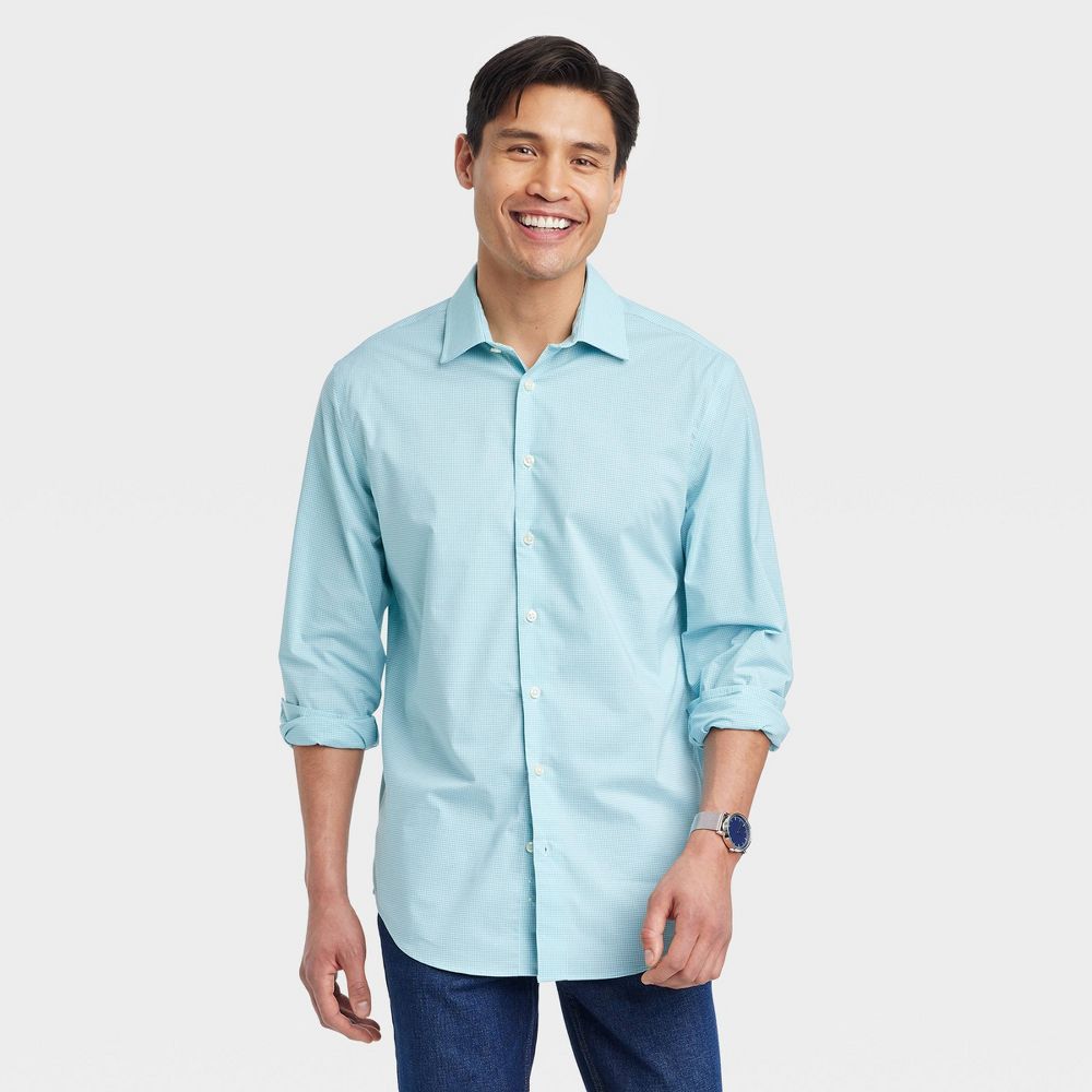 Goodfellow & Co Men's Performance Button-Down Shirt Tie Collared Long Sleeve