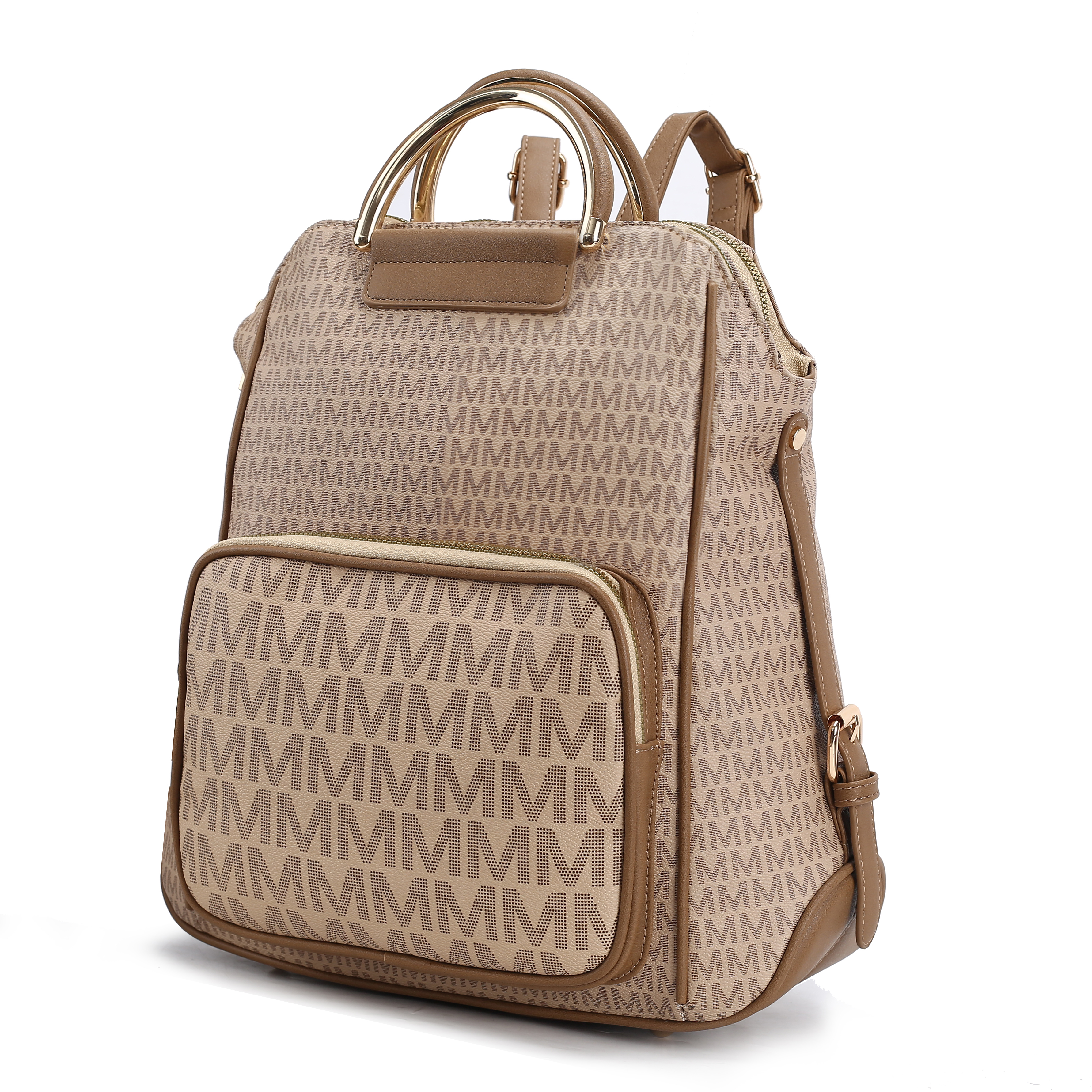 MKF Collection June M logo Printed Vegan Leather Women’s Backpack by Mia K