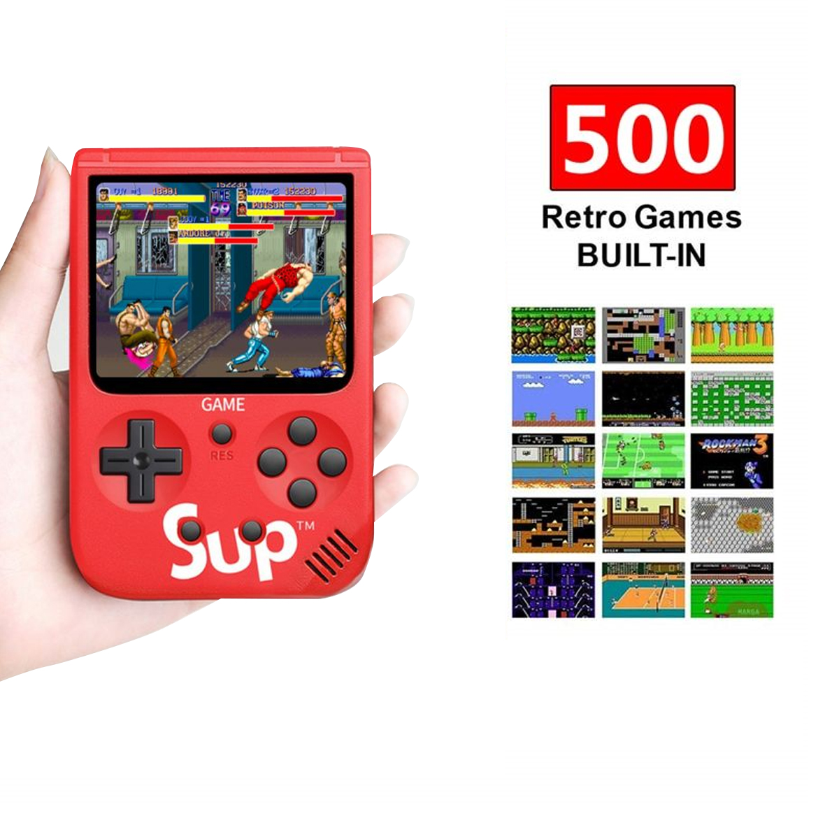 Zummy 500 Retro Classic Handheld Video Games Consoles