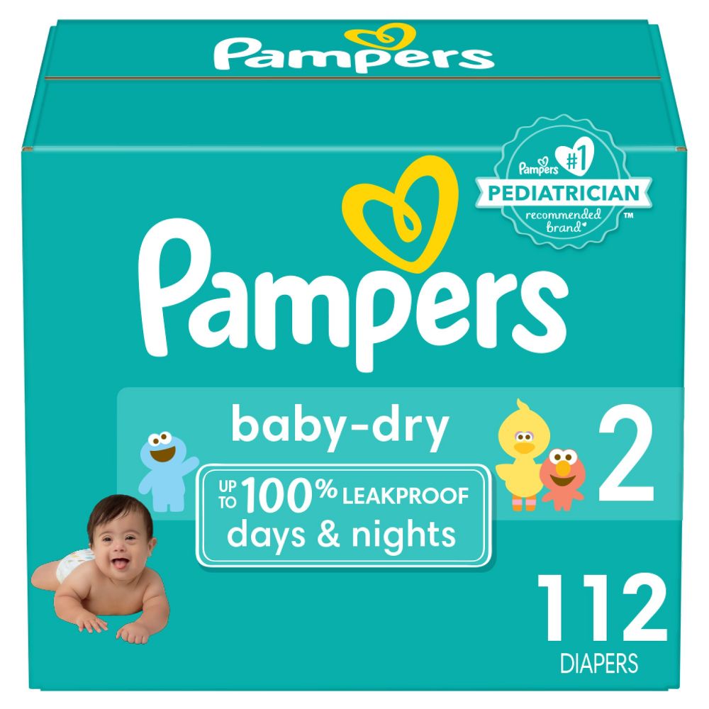 Pampers Baby Dry Diapers - Size 2 - 112ct - Open Box