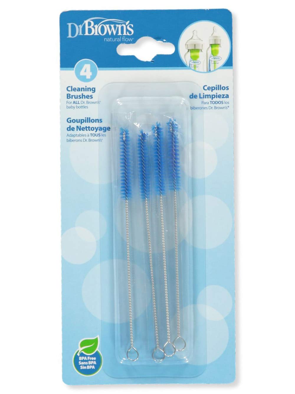 Dr. Brown's Natural Flow Cleaning Brush- Assorted Color(4-Count/Single Pack) - New