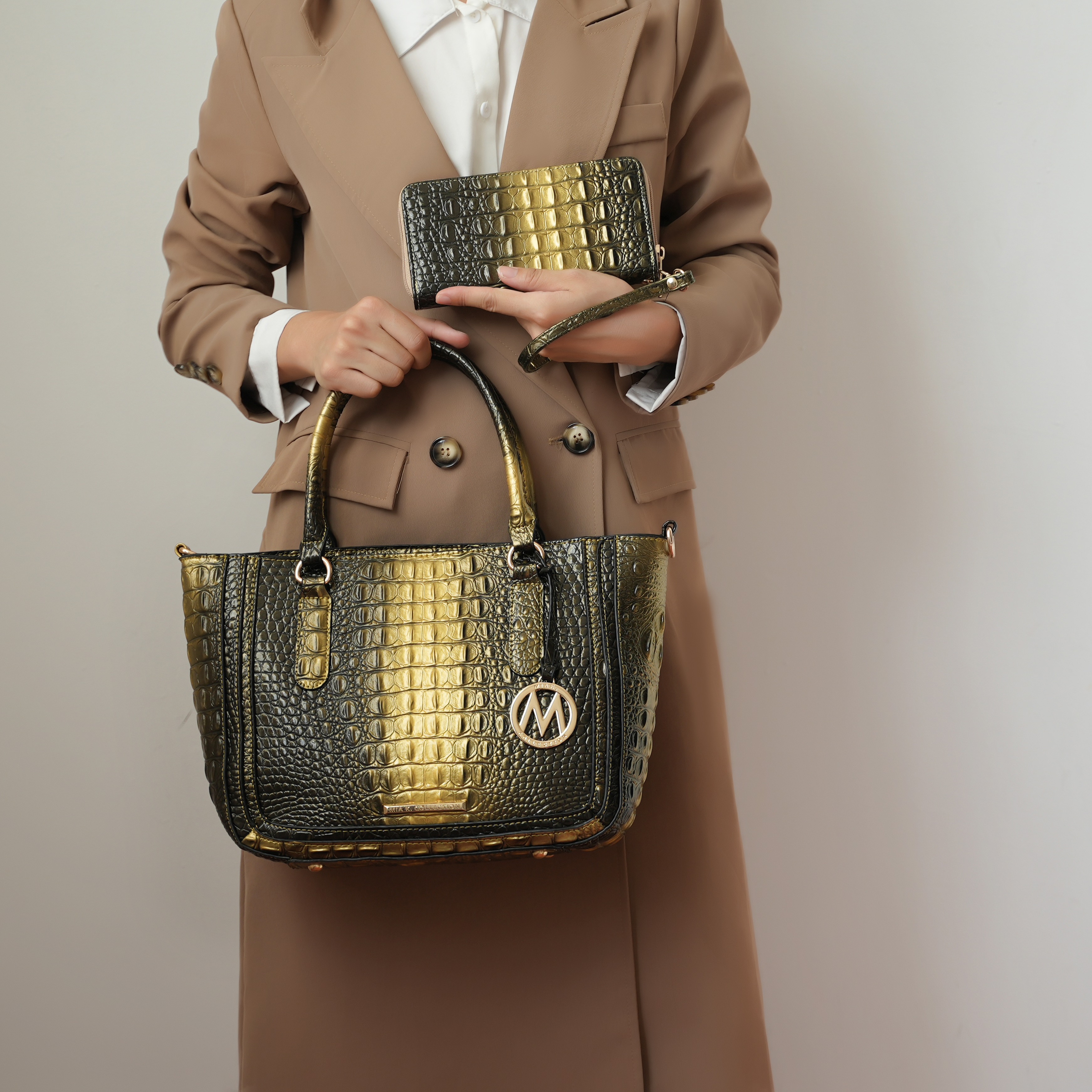 MKF Collection Aphelia Croc-Embossed Handbag by Mia K
