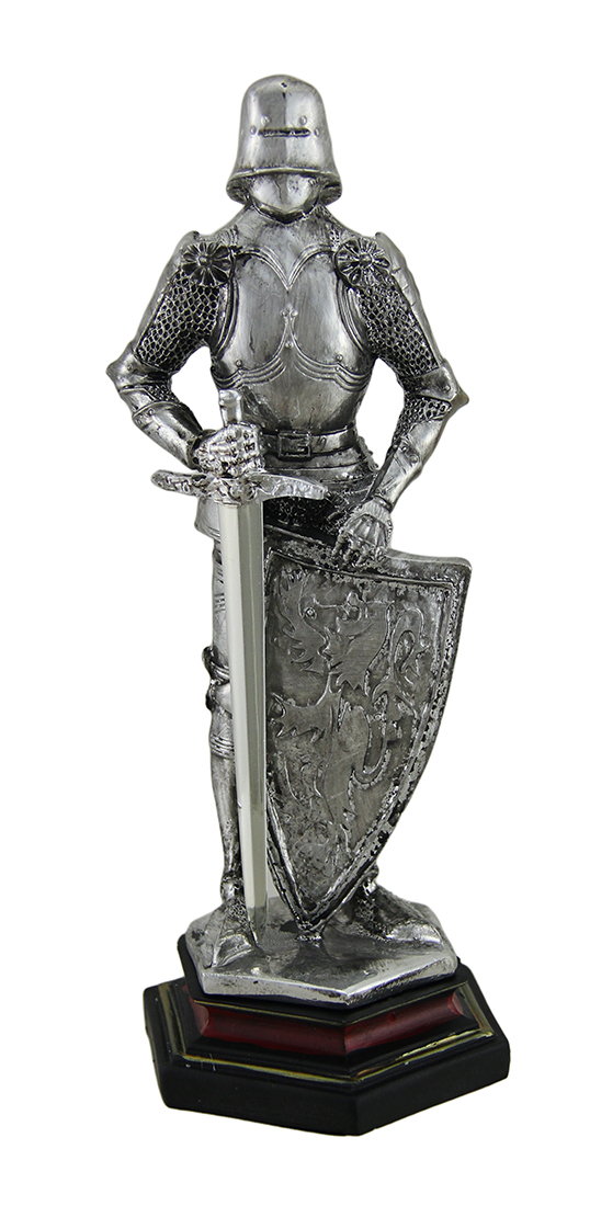Medieval Knight In Armor Standing Holding Sword Statues Tanga