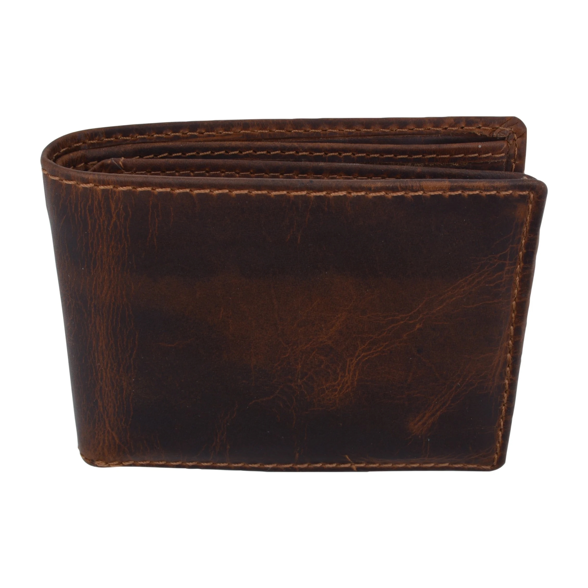 Genuine Vintage Leather RFID Blocking Bifold Wallet