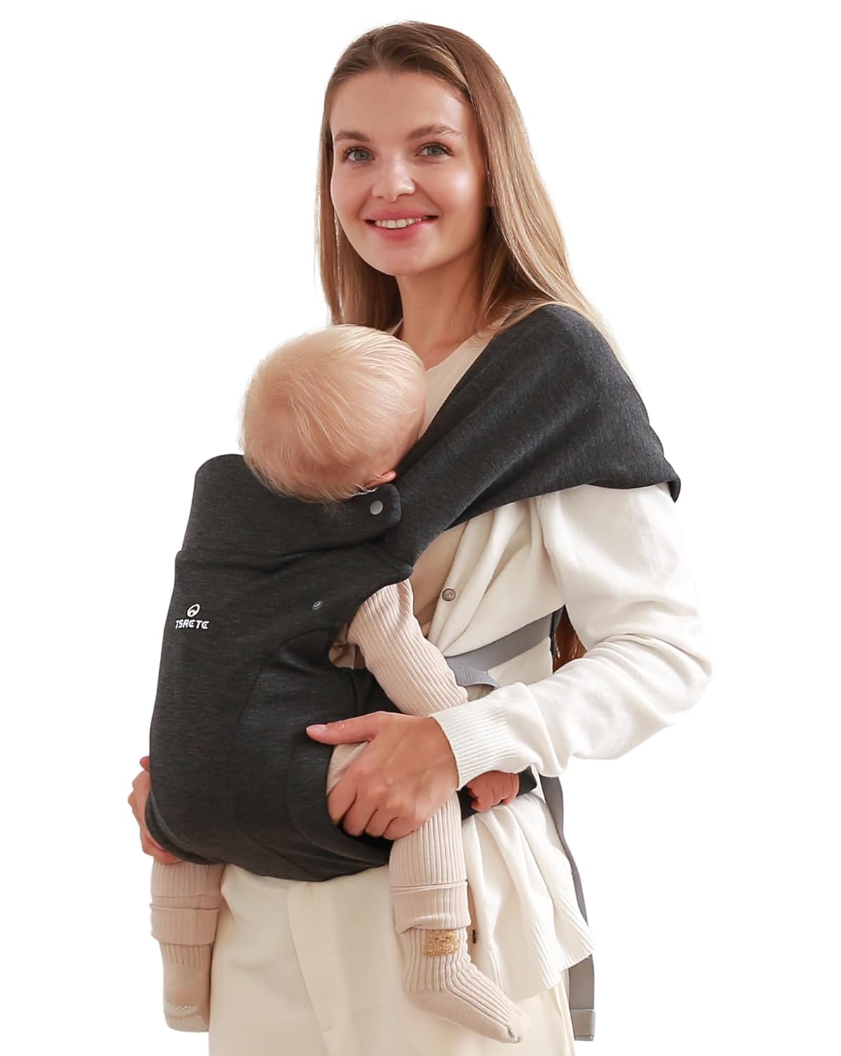 TSRETE Baby YE-012 Ergonomic Infant Carrier, Lumbar Support for 7-25lbs - Gray