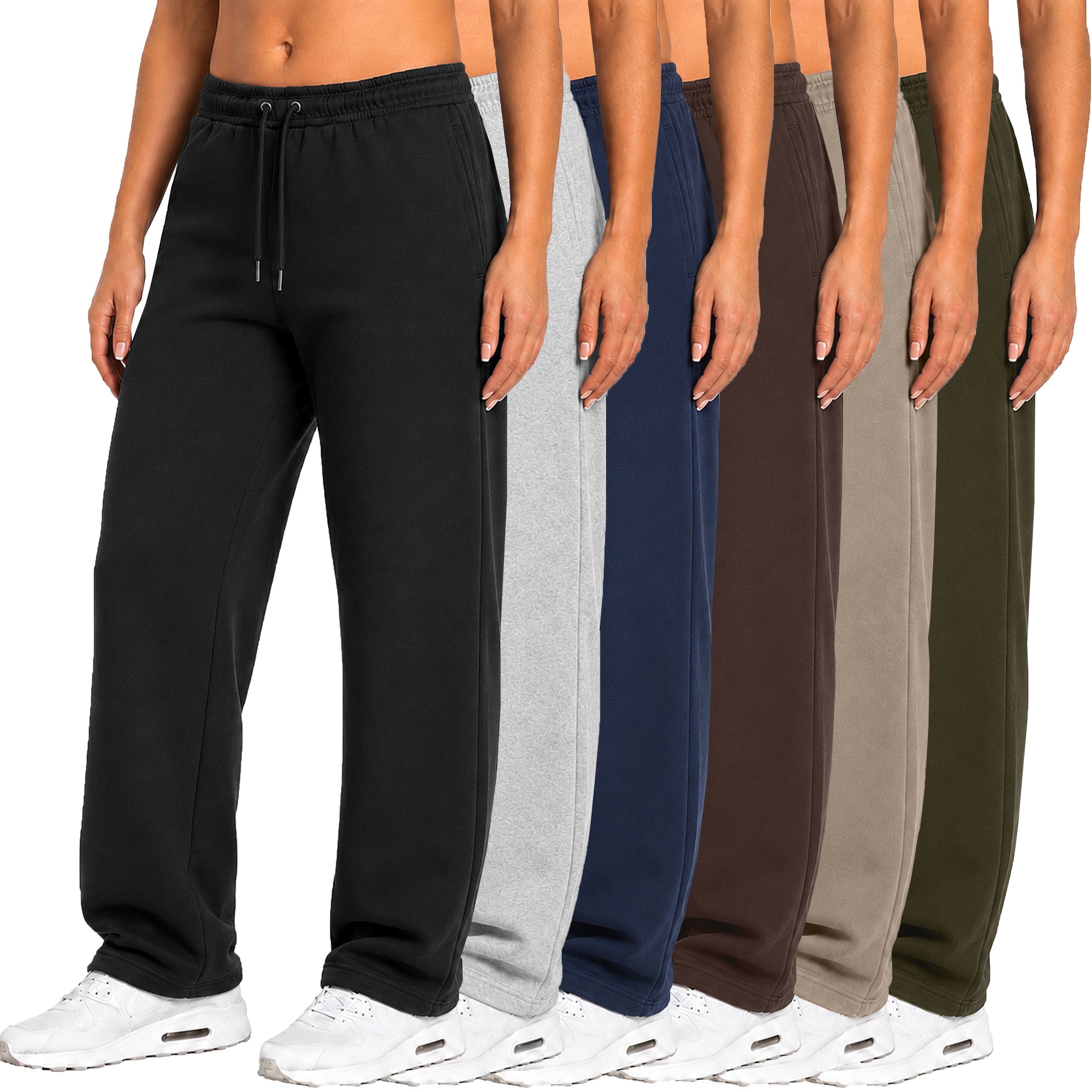 Women's Tech Fleece Loose Fit Open Bottom Sweatpants (S-3XL)