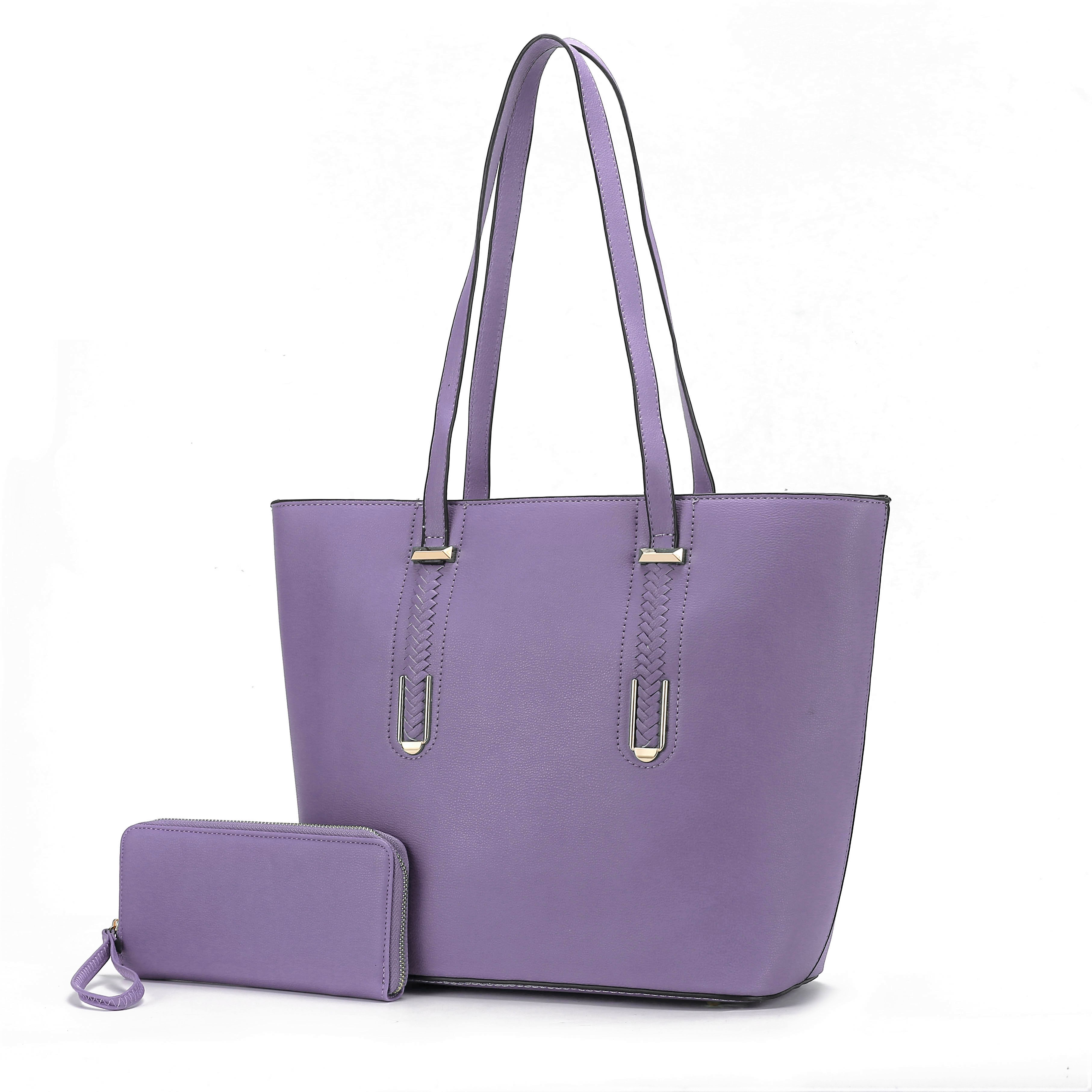 MKF Collection Mina Vegan Leather Women’s Tote and Wristlet Wallet by Mia K