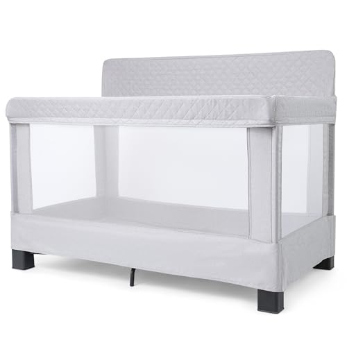 Baby Delight BD06210 Horizon Full Crib Breathable Mesh Walls Tool-Free Assembly