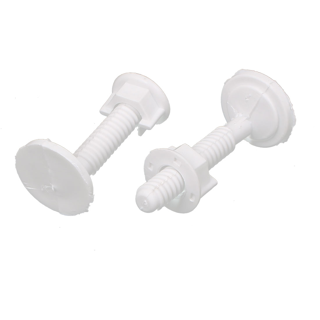 30mm x 67mm Plastic Round Style Toilet Seat Hinge Bolt 2pcs Tanga