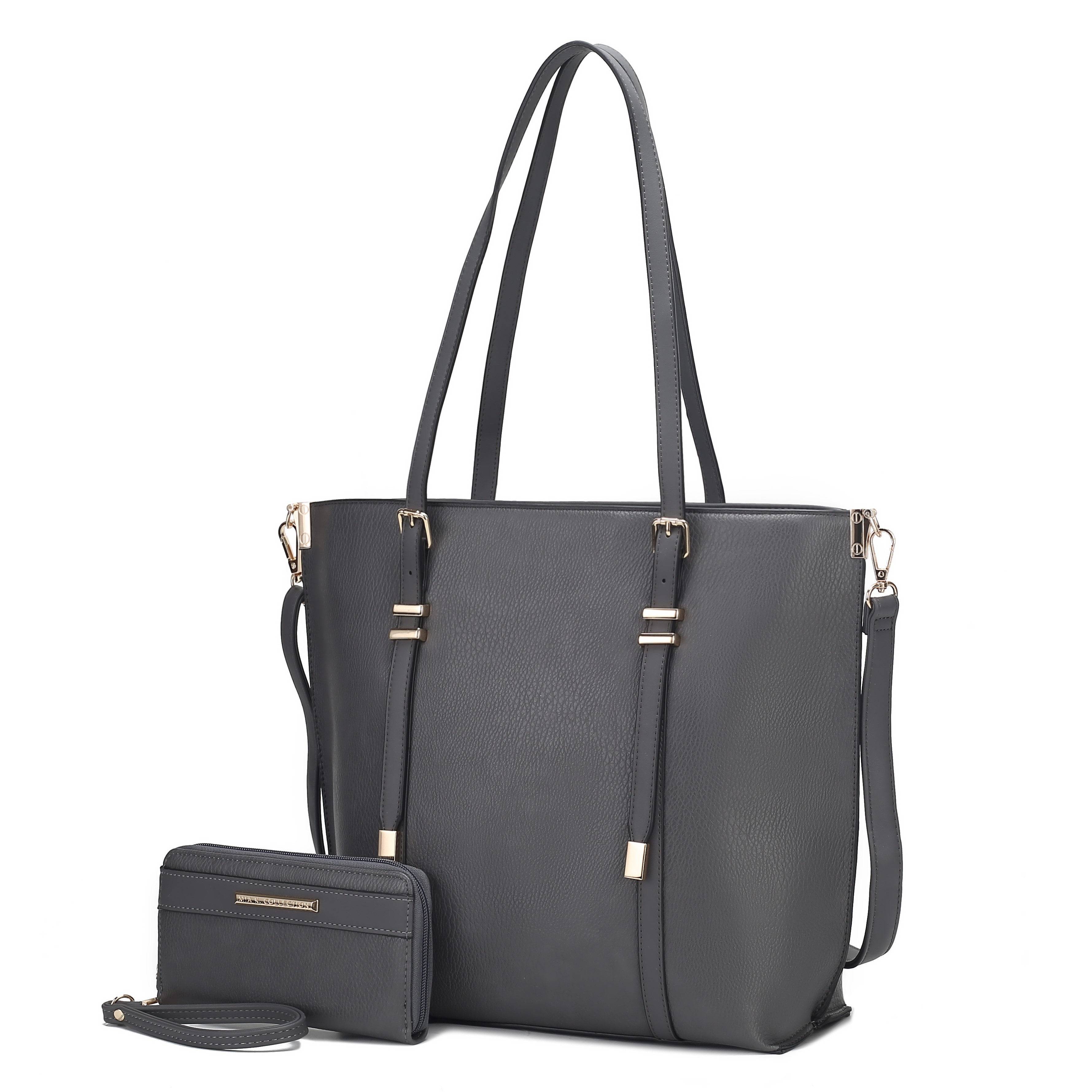 MKF Collection Emery Vegan Leather Women’s Tote Bag with Wallet by Mia K - 2 pieces