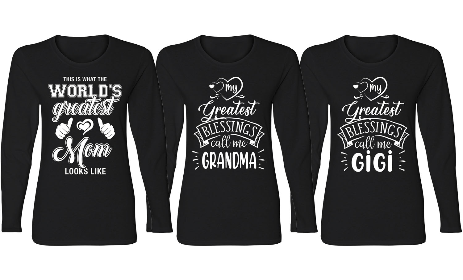 Women World Greatest Blessings Mother's Day Long Sleeve Shirt
