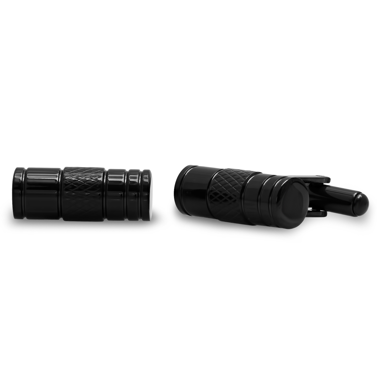 Men's Black Ip Stainless Steel Bar Cufflinks