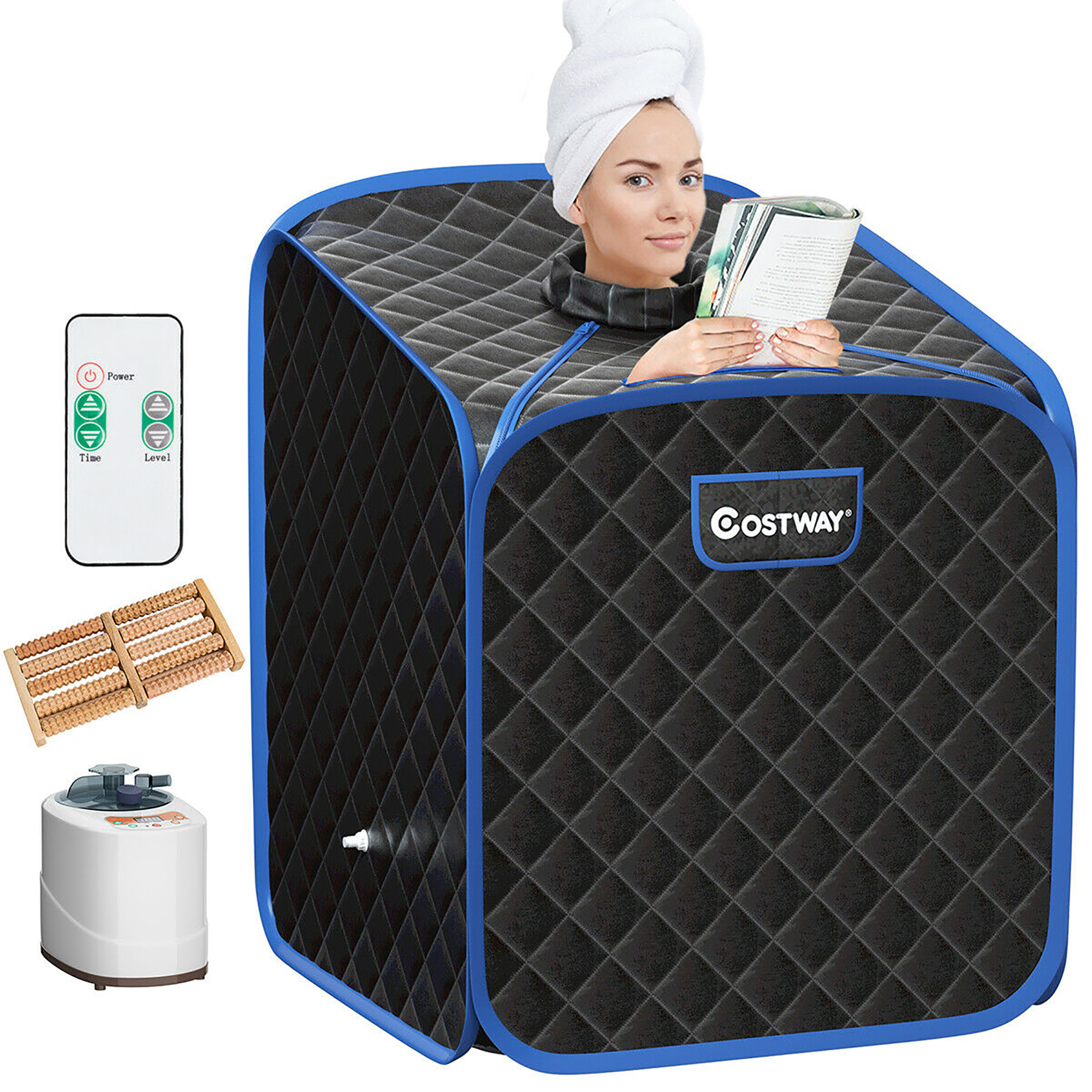 Portable 2L Steam Sauna Spa Tent with Chair