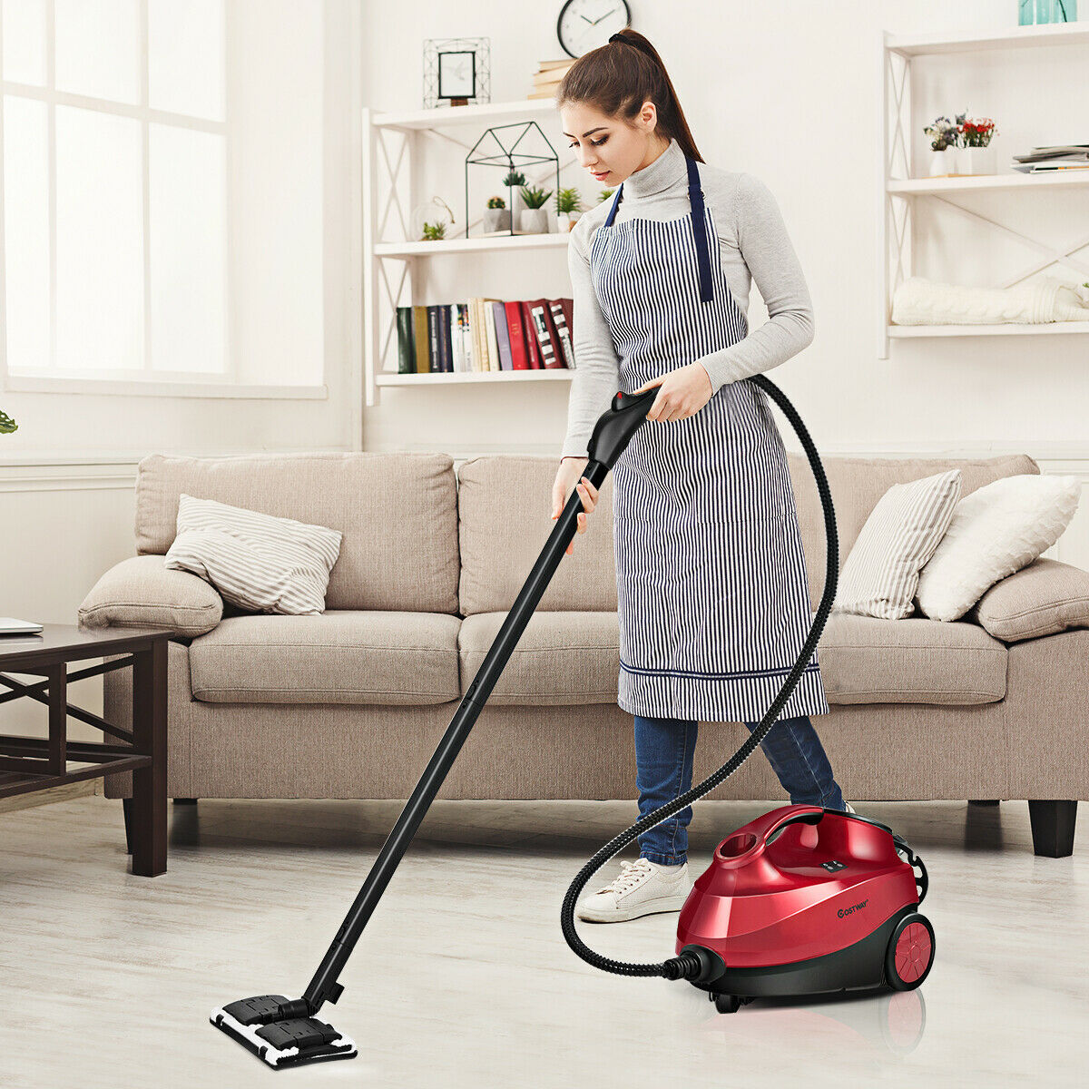 Costway 2000W Heavy Duty Steam Cleaner with 19 Accessories