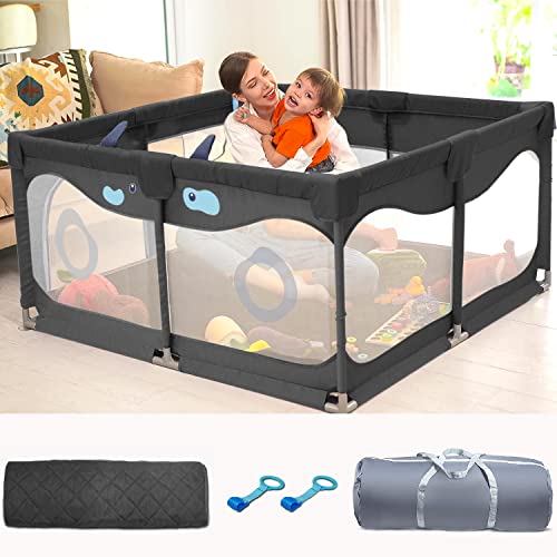 Letfonmo Playpen with Mat for Babies and Toddlers, Safety Baby Fence