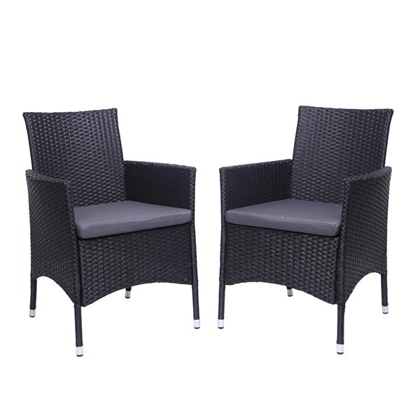 2-Pack Single Backrest Rattan Sofa Chairs
