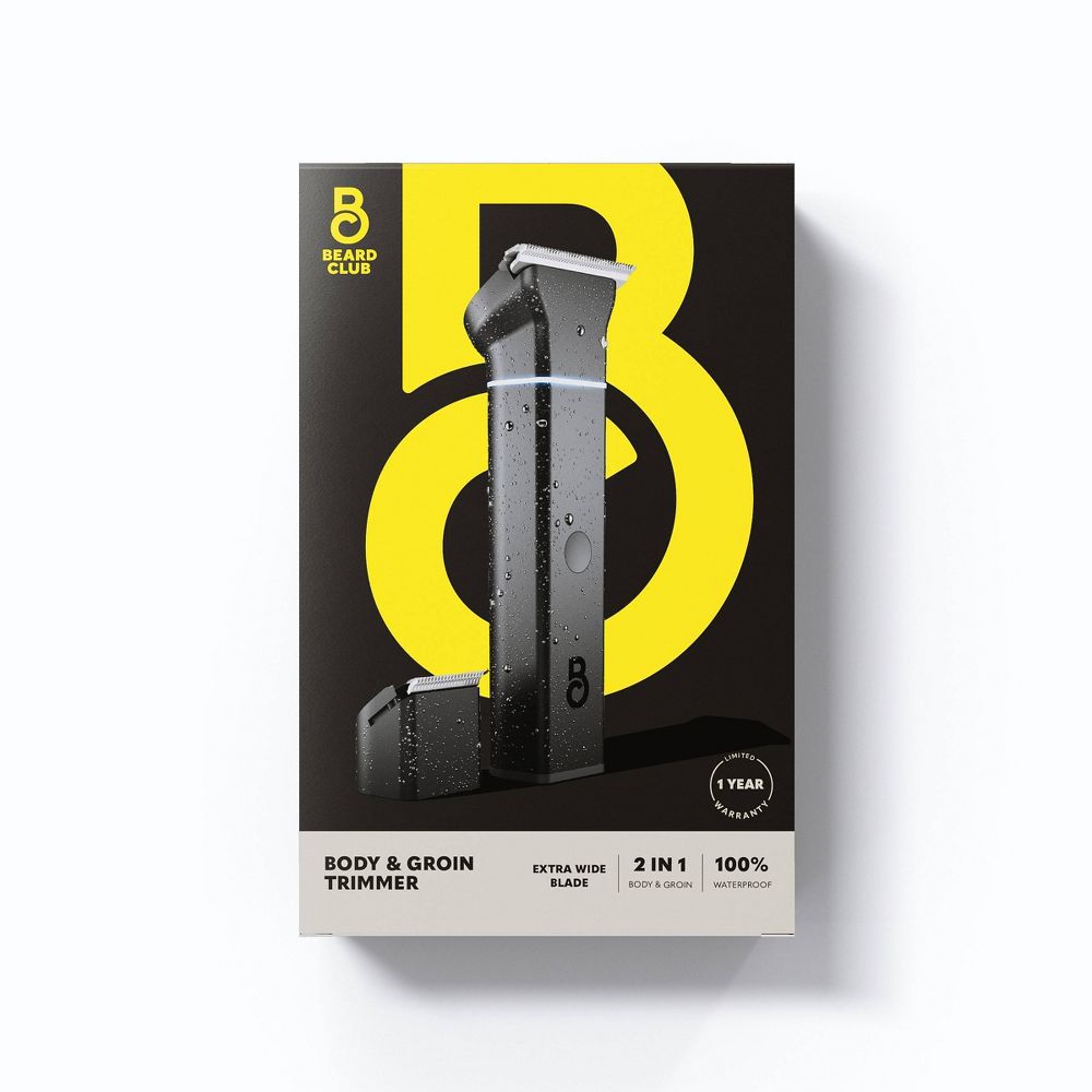 Beard Club Body & Groin Trimmer Clipper Groomer Waterproof Travel Ready