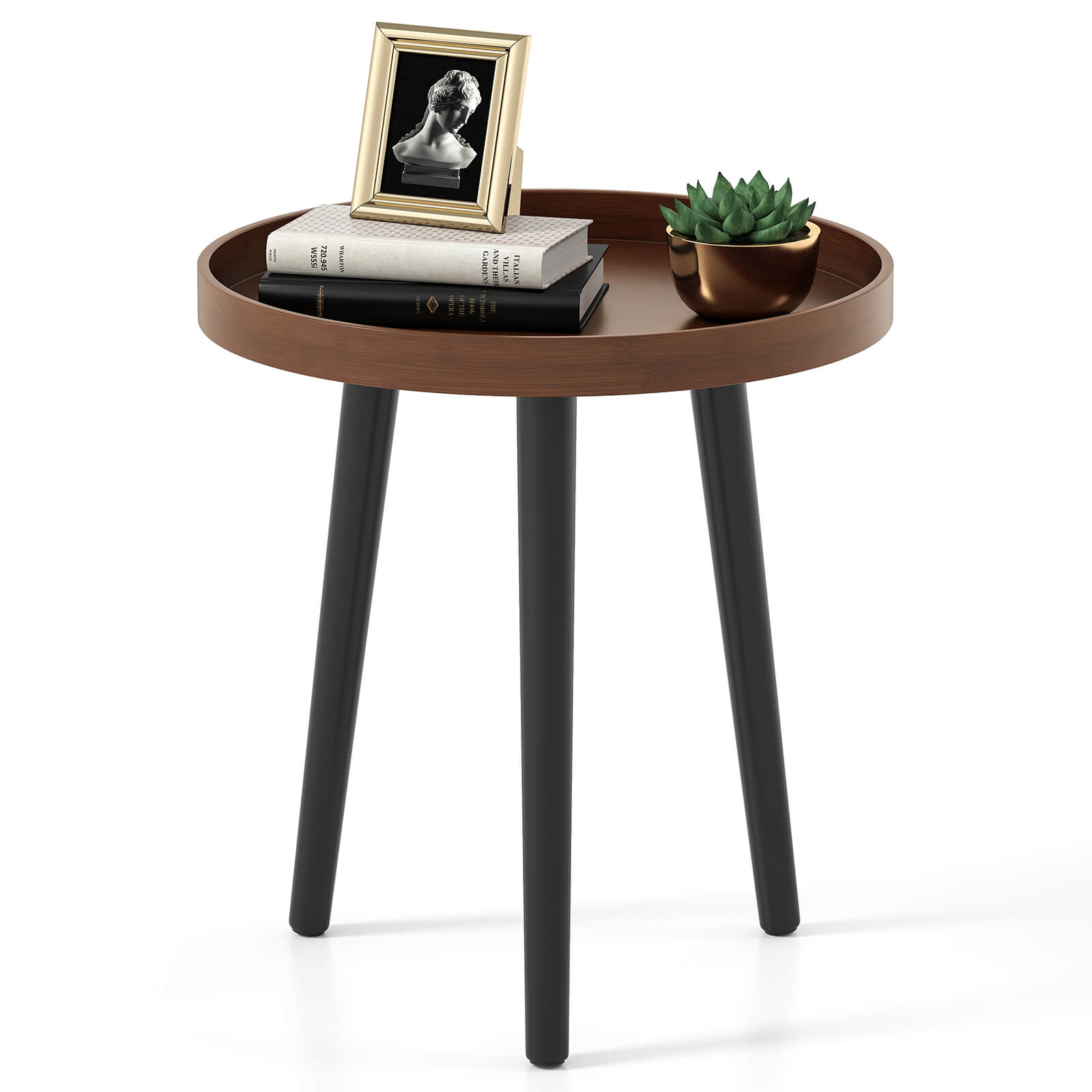 Costway 1/2 PCS Round Side Table Sofa Coffee End Accent Table Nightstand Home Furniture