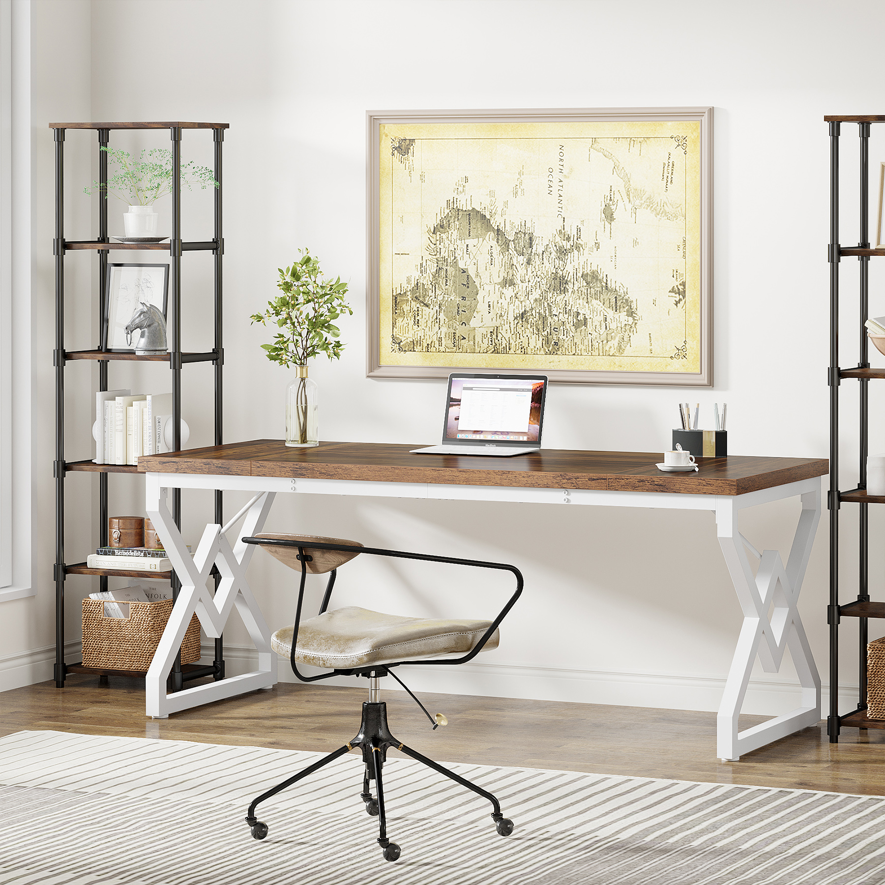 Tribesigns 63"" Executive Desk, Large Computer Desk for Home Office