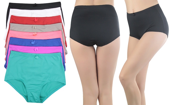 (6-Pack) ToBeInStyle Women's High-Rise Girdle Panties