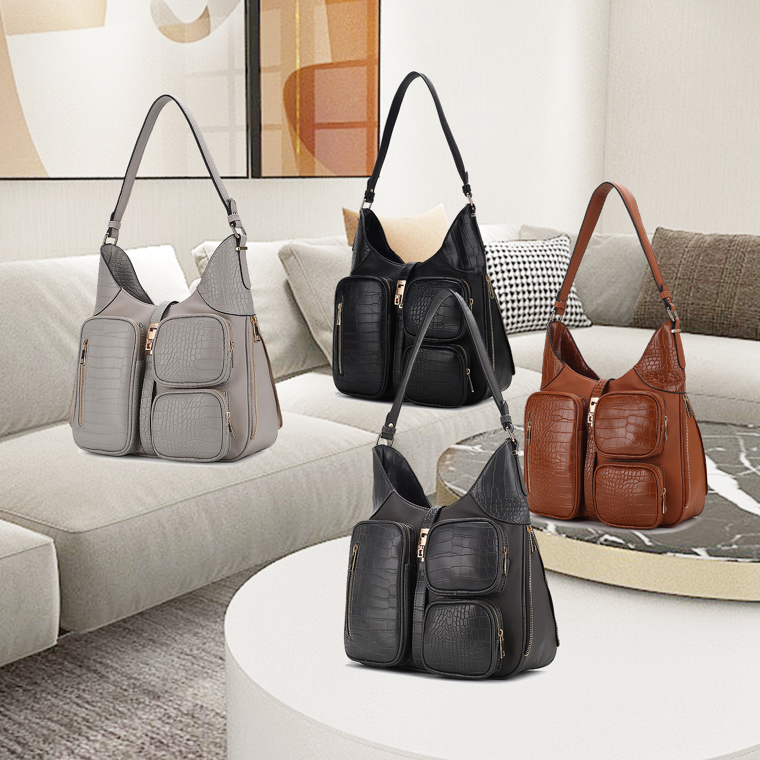 MKF Collection Daphne Crocodile Vegan Leather Bag by Mia K