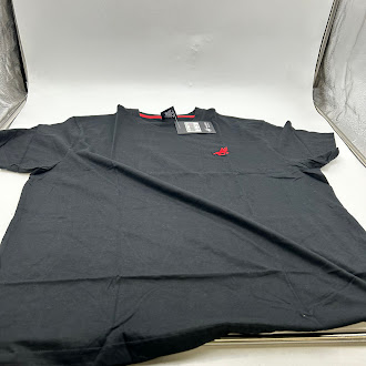 PACIFIC POLO CLUB MEN'S SHORT SLEEVE TEE SHIRT - SIZE: MEN XL - BLACK/RED - New