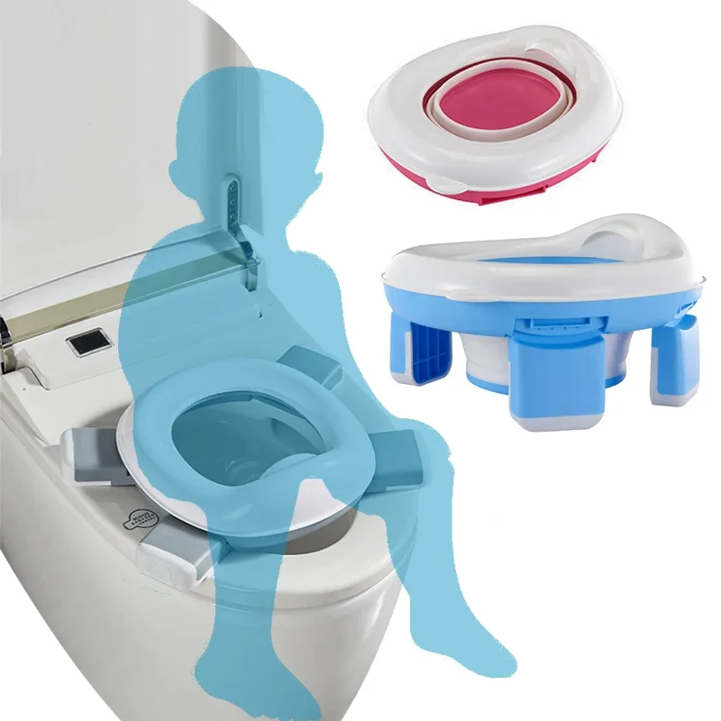 3 in 1 Travel Toilet Seat Foldable Children Potty with Bags
