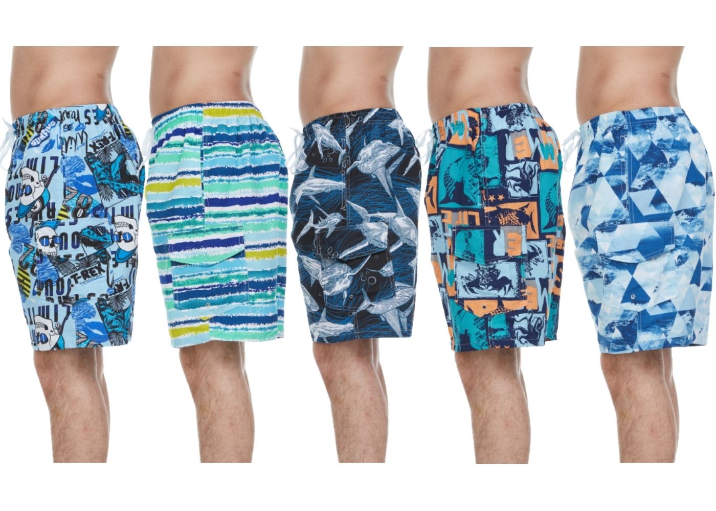 3-Pack: Men's Quick-Dry Swim Shorts