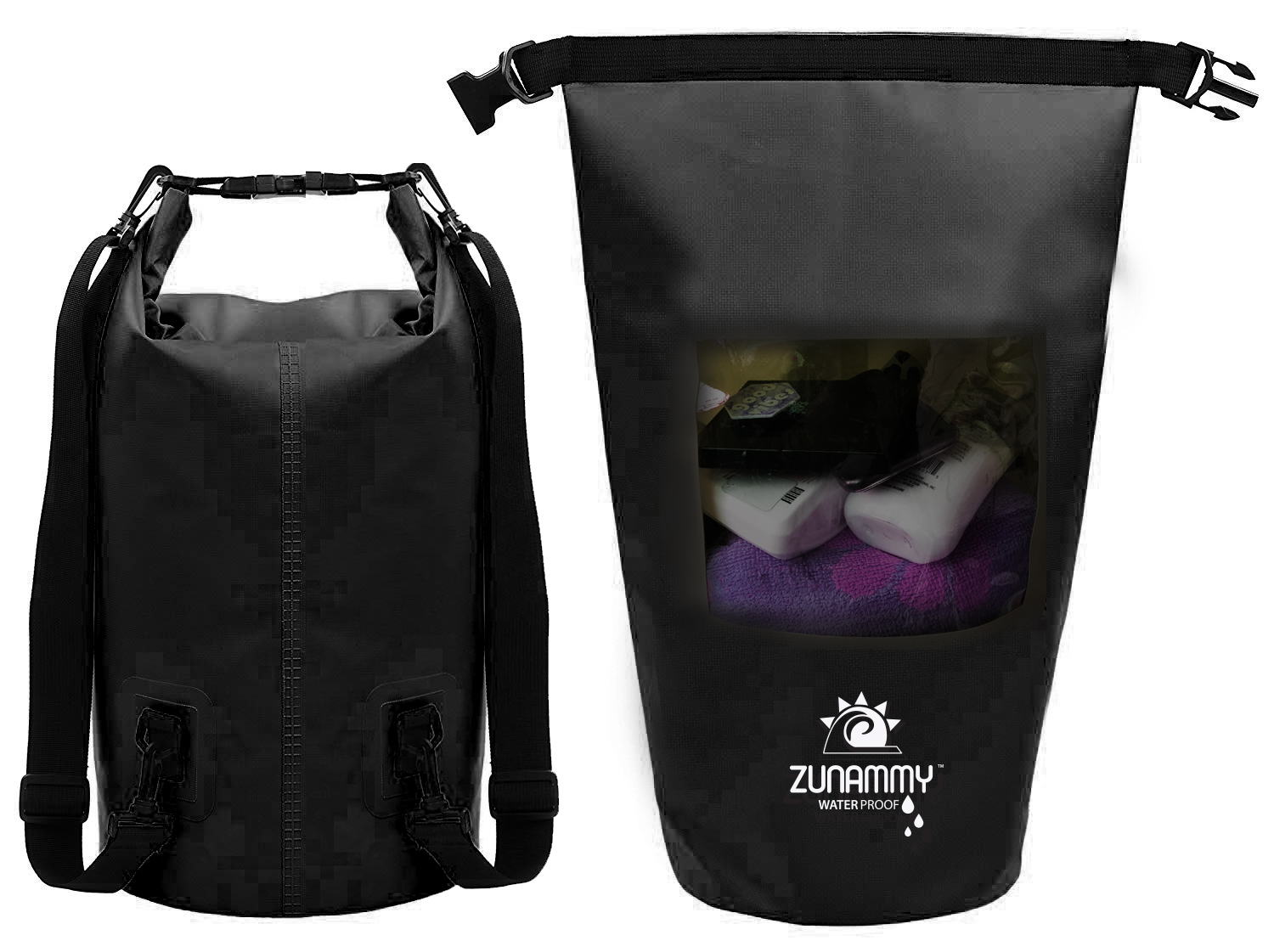 Waterproof Floating Duffel Dry Bag W/ Shoulder Strap & Zipper -10Lts