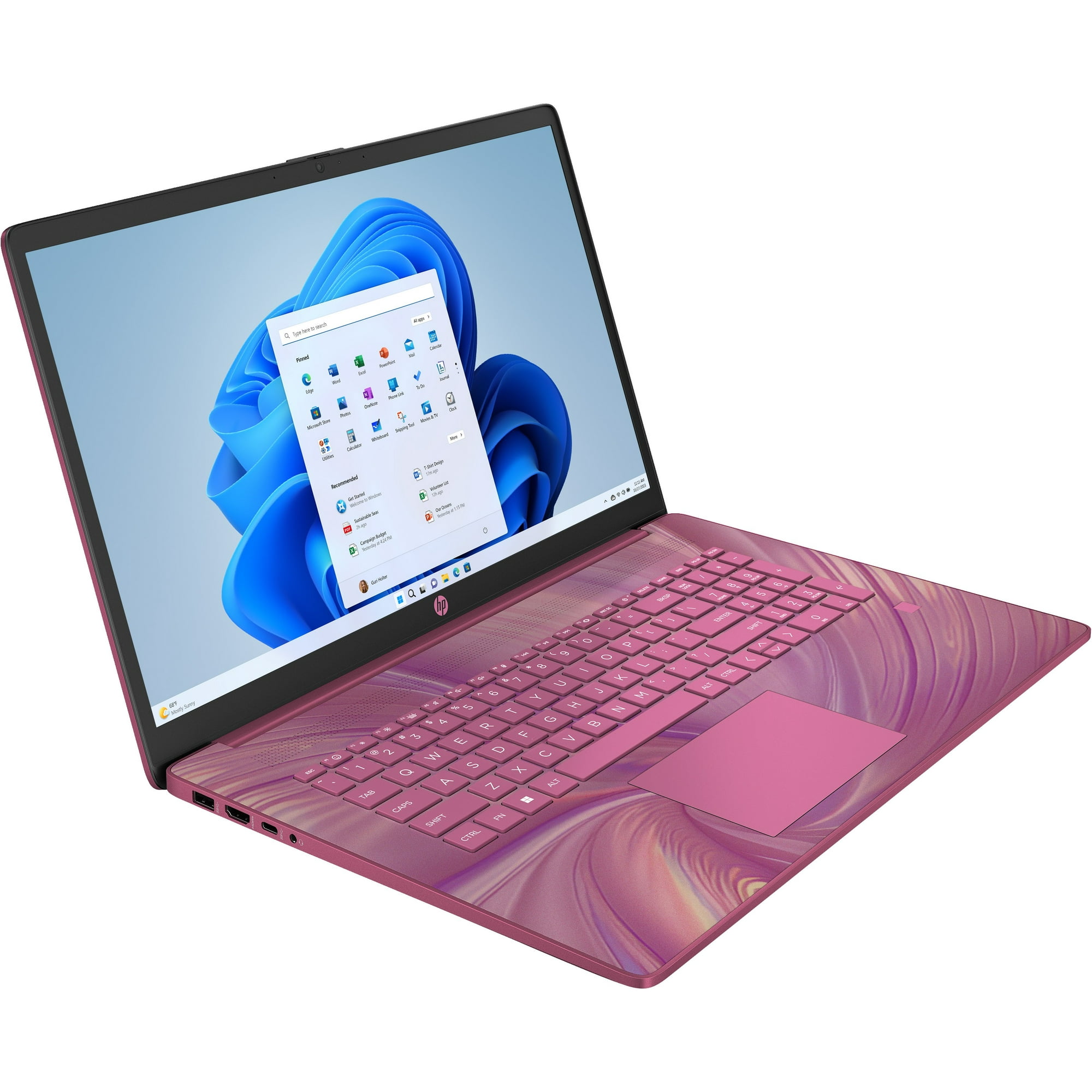 Refurbished HP 15-fc 15.6"" HD TS Laptop AMD Ryzen 5 7530U 16GB, 1TB, W11H, Plum