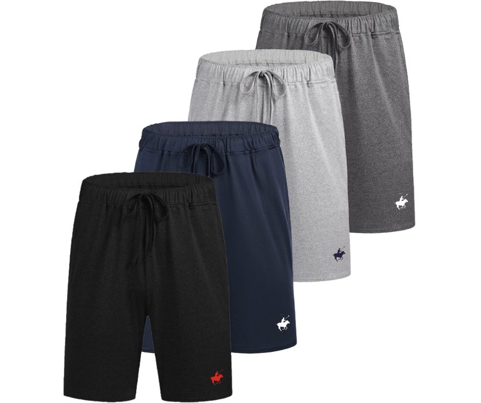 4-Pack: Pacific Polo Club Men's Lounge Shorts