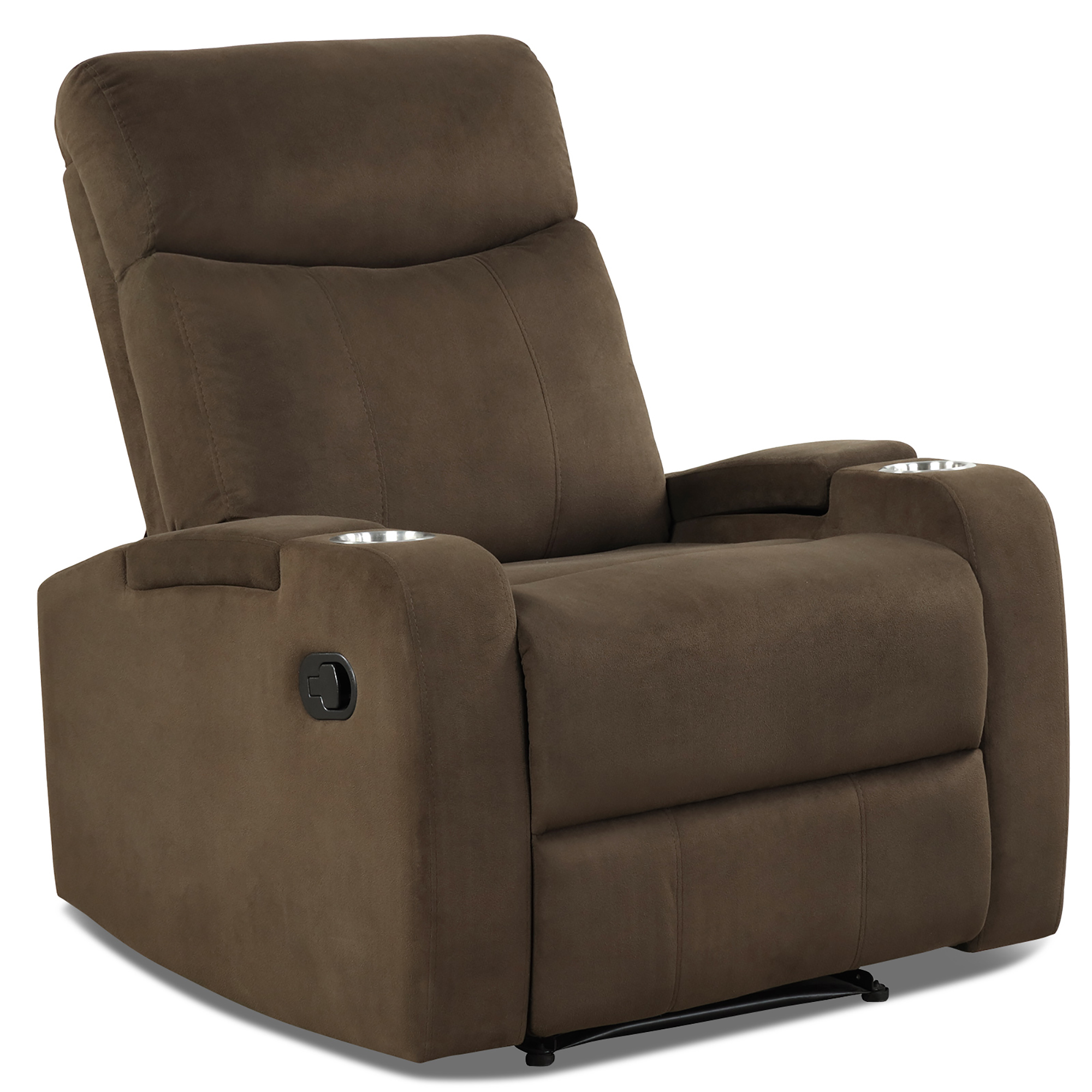 Costway Recliner Sofa Lounger with Arm Storage & Cup Holder