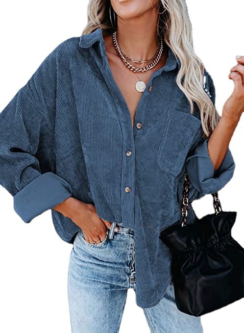 Women's Slouchy Oversized Corduroy Shirt