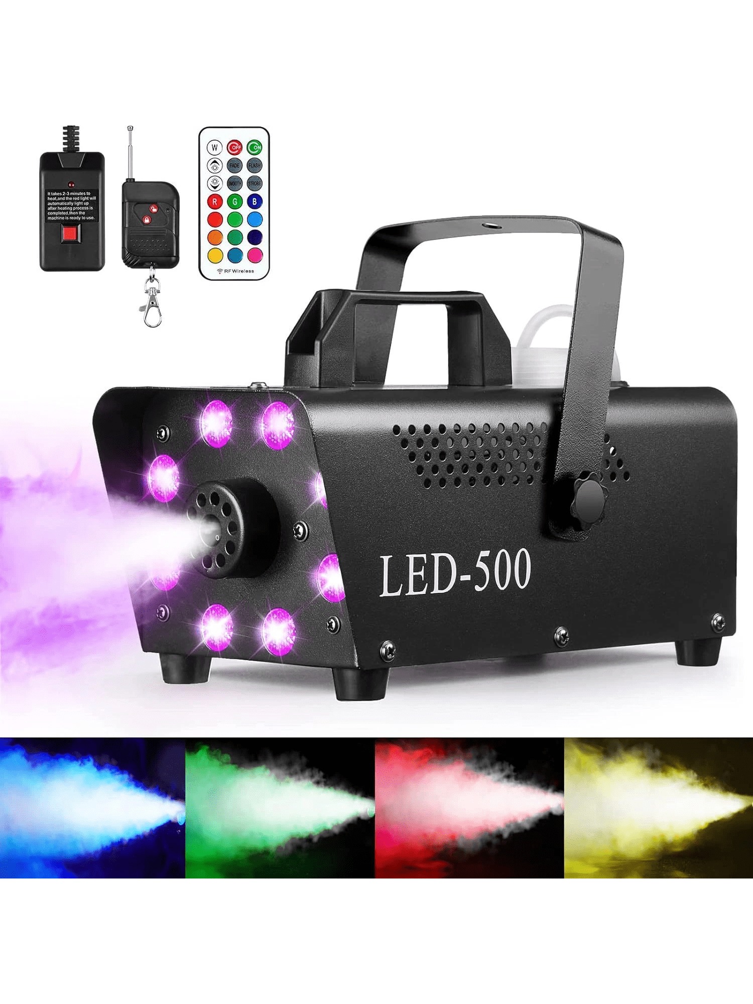 Light Fog Machine, 500W Smoke for Halloween Outdoor Music Festival Pool Party Wedding DJ Stage