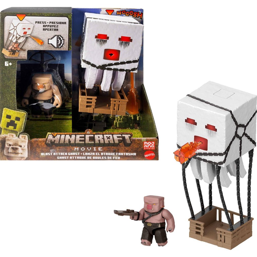 Minecraft Blast Attack Ghast Action Figure Set with Sounds & More Inspired