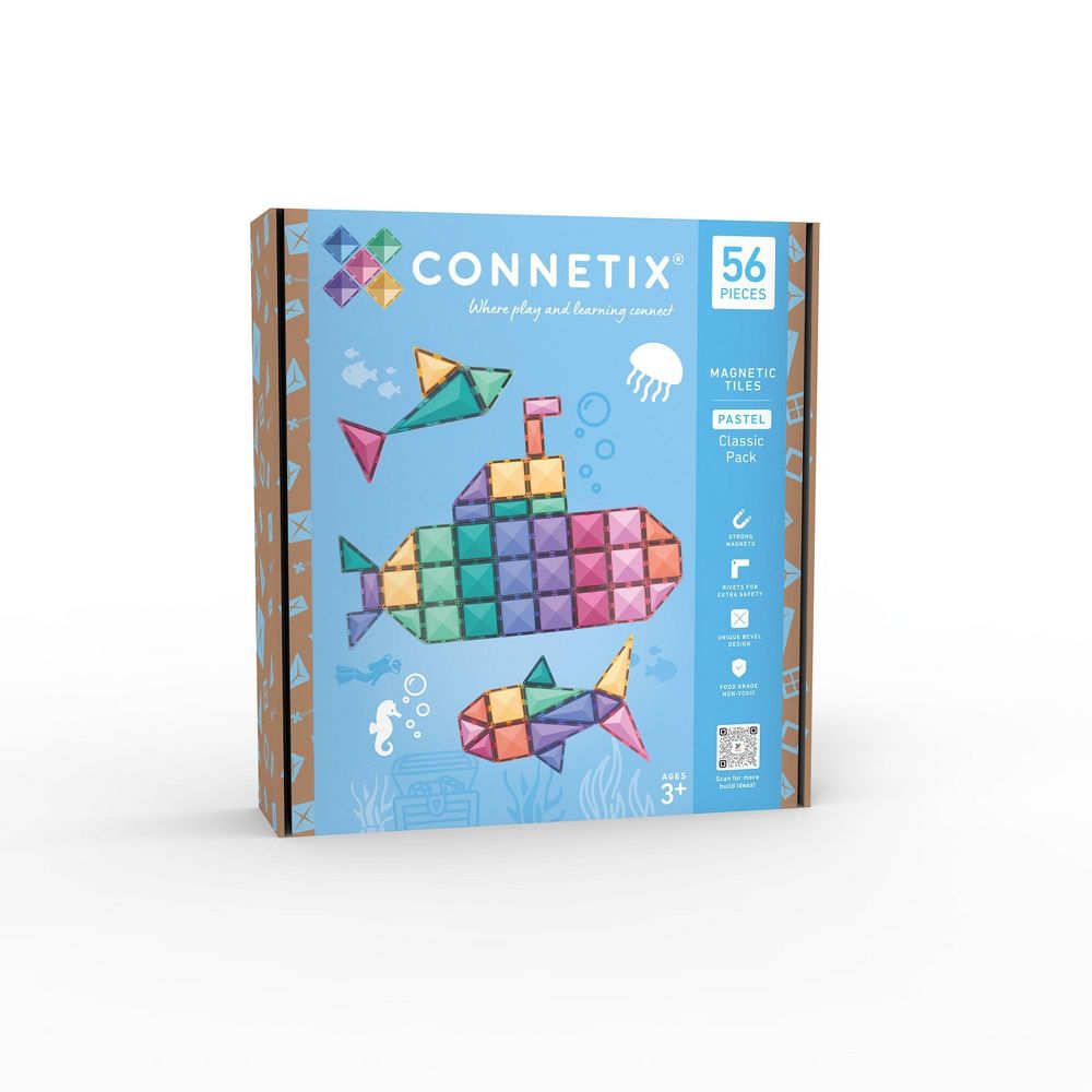 CONNETIX Magnetic Tiles Pastel Classic Pack 56pc