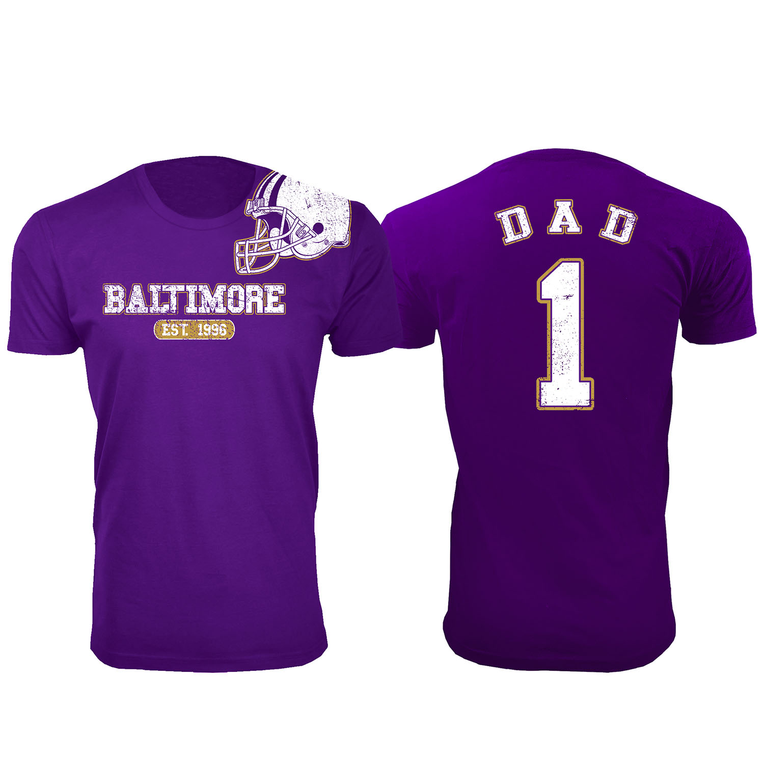 Men's Dad #1 Awesome Football Helmet T-Shirts