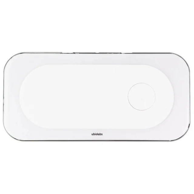 UbioLabs Wireless Fast Charging Pad White iPhone Apple Watch Combo, All-in-one