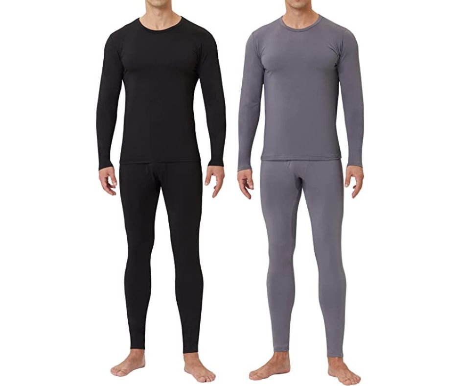 (4-Piece) Men's Long Sleeve Fleece Thermal Sets